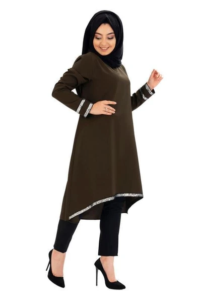 Moda Çizgi Desenli Tunik - 2