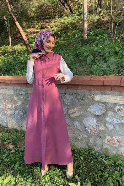 Moda Çizgi Yakalı Yelek - 2