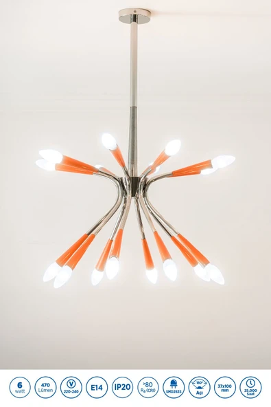 RTL02101-5 Rother LED Mum Avize Ampul 6W E14 470Lümen 6000K Beyaz Işık Enerji Tasarruflu Ampul 5Adet - Resim 3