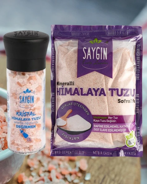 Değirmen Himalaya Tuzu 110 Gr + Poşet Himalaya Tuzu Sofralık 500 Gr 2'Li Set - 1