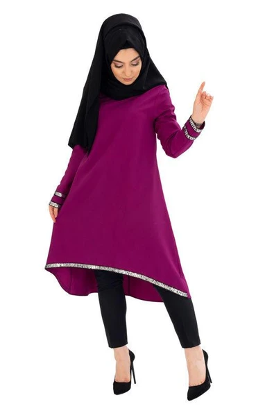 Moda Çizgi Desenli Tunik - 2