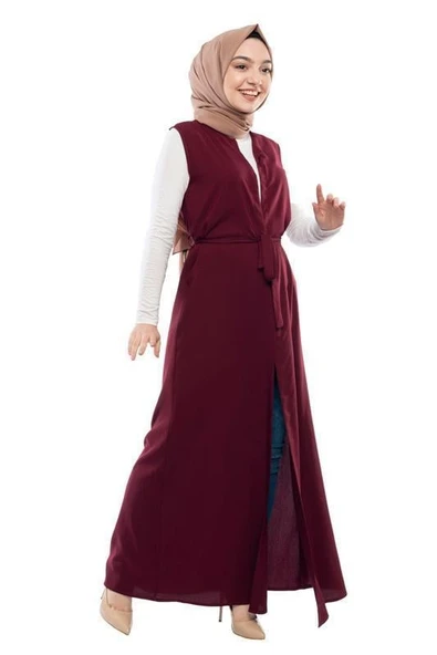 Moda Çizgi Yakalı Yelek - 2