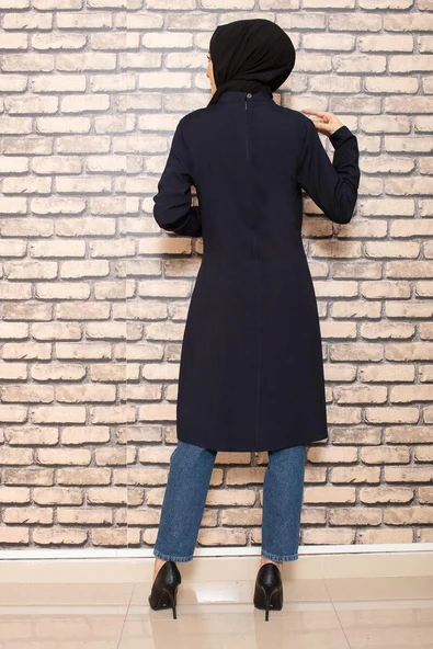 Moda Çizgi Desenli Tunik - 4