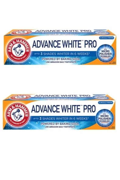 Arm & Hammer Advance White Pro Beyazlatıcı Florürlü Diş Macunu 75 ml 2 Adet ürün görseli
