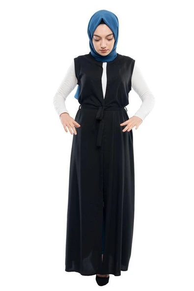 Moda Çizgi Yakalı Yelek - 2