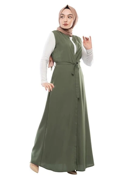 Moda Çizgi Yakalı Yelek - 2