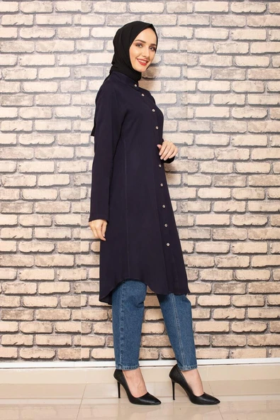 Moda Çizgi Desenli Tunik - 2