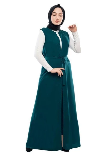 Moda Çizgi Yakalı Yelek - 3