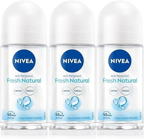 NIVEA Kadın Roll-on Deodorant Fresh Natural 50ml, 48 Saat Koruma, X3 Adet P10849 ürün görseli