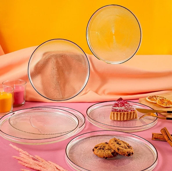 Fecra Loren 6 Parça Servis Seti 21 cm Siyah Fileli - 4