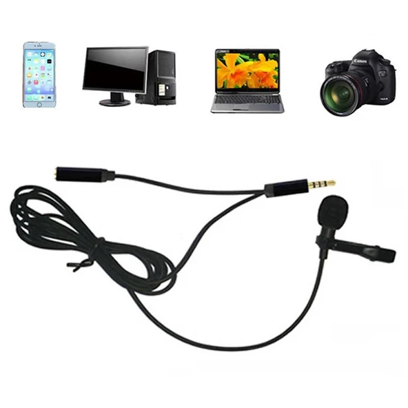 Candc DC-C5 3.5 MM Aux Çıkışlı Lavalier Yaka Mikrofonu VİTRİN ürün görseli