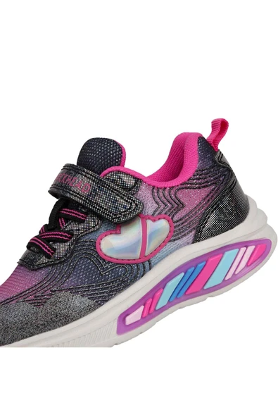 Buckhead 3042 Nına Kız Çocuk Kalpli Sim Işıklı Cırtlı Spor Ayakkabı - 5