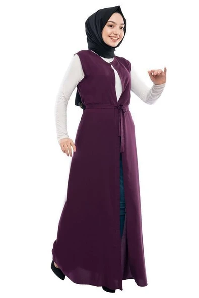 Moda Çizgi Yakalı Yelek - 3