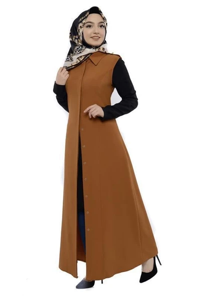 Moda Çizgi Yakalı Yelek - 3