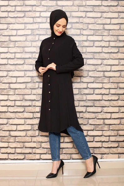 Moda Çizgi Desenli Tunik - 2