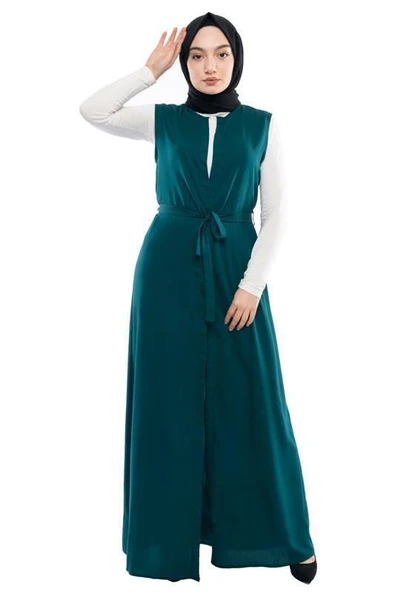 Moda Çizgi Yakalı Yelek - 1