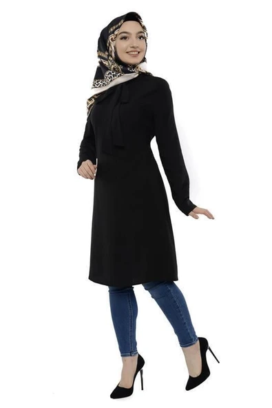 Moda Çizgi Desenli Tunik - 3