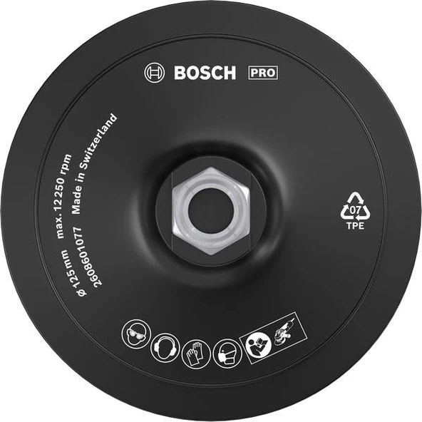 PRO Kağıt Zımpara Tabanı M14 Pıtraklı, 125mm - 2