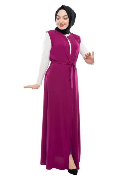 Moda Çizgi Yakalı Yelek - 2