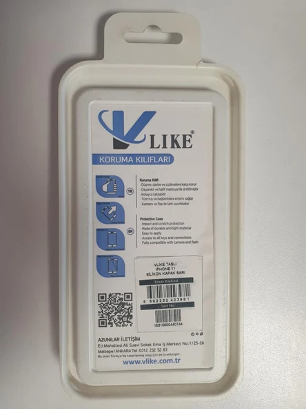 VLIKE IPHONE 11 SARI TAŞLI DESENLİ SİLİKON KAPAK - Resim 2