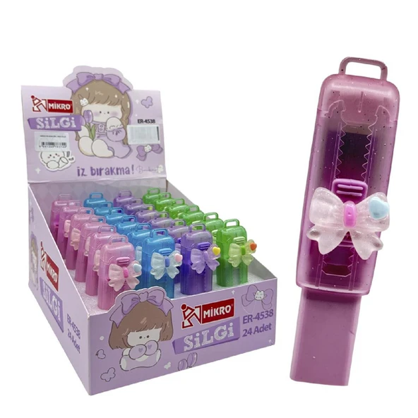 Mikro Girl Vibes Kurdele Sürgülü Silgi (ER-4538) 1 Adet - Resim 3