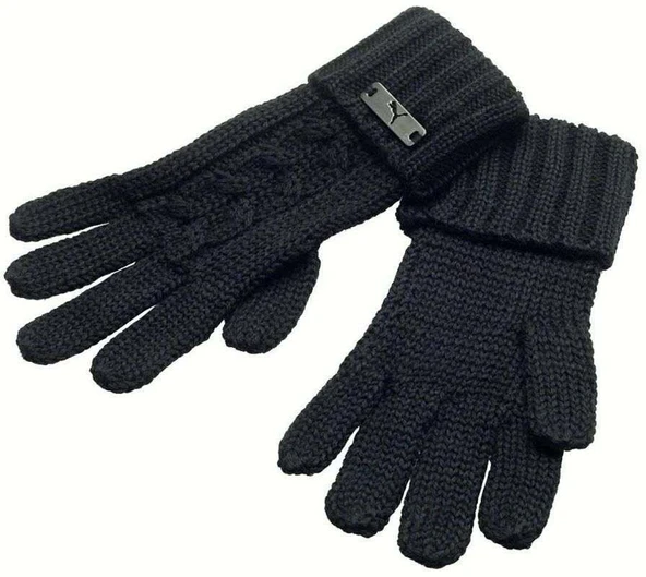 PUMA CABLE KNİT GLOVES SİYAH KADIN ELDİVEN (040417-01) ürün görseli