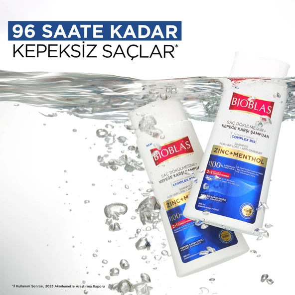 Bioblas Çinko Mentol Saç Dökülmesine + Kepeğe Karşı Şampuan 360 ml - 2