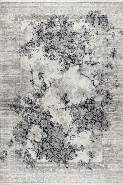 Pastel Halı Kratos 75974-30 Gri Akrilik Salon Oturma Yatak Odası Halısı ürün görseli 1