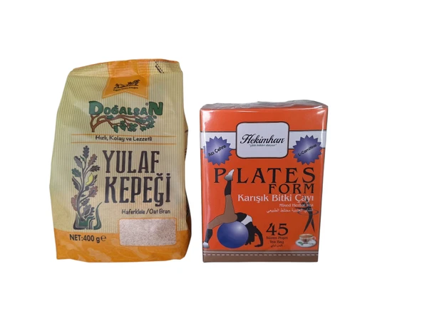 Doğalsan yulaf kepeği 400 gr +plates form karışık bitki çayı 40 süzen poşet avantajlı diyet seti ürün görseli