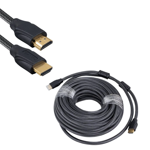 Fully G-507D 10 Metre Örgülü Gold Uçlu HDMI Kablo ürün görseli 1