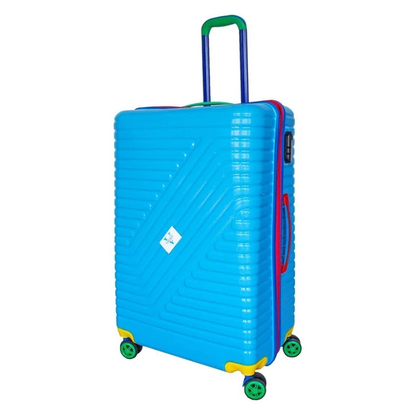 Vayomy Colors PP Line Büyük Boy Turkuaz Valiz KIRILMAZ 2 Yıl Garantili ürün görseli