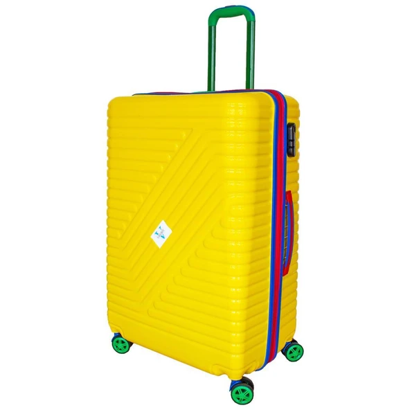 Vayomy Colors PP Line Büyük Boy Sarı Valiz KIRILMAZ 2 Yıl Garantili ürün görseli