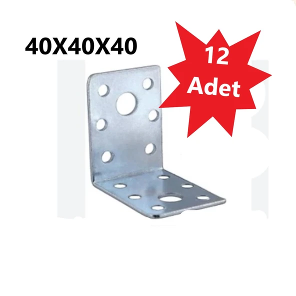 Mobilya, Dolap Yatak Duvara Sabitleme Köşebent Bağlantı Aparatı L Demiri Gönye 4X4X4 Cm (12 ADET) - Resim 2