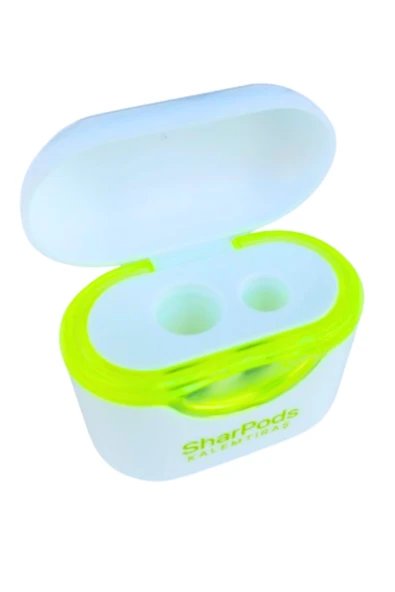 sharpods çift bıçaklı hazneli kalemtraş 1 adet  jumbo ve normal kalemler için. - Resim 3