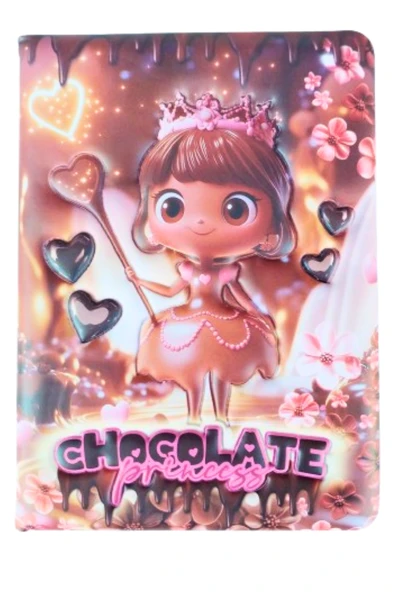 Puffy Cute kokulu  Not Defteri 13 x 18 cm 96 Ypr. çizgili çikolata ürün görseli 1