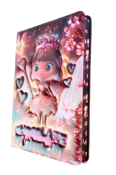 Puffy Cute kokulu  Not Defteri 13 x 18 cm 96 Ypr. çizgili çikolata - Resim 2