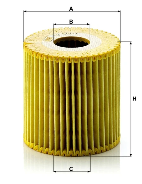 HU 819/1 x - Yağ filtresi -  MANN FILTER - Resim 2