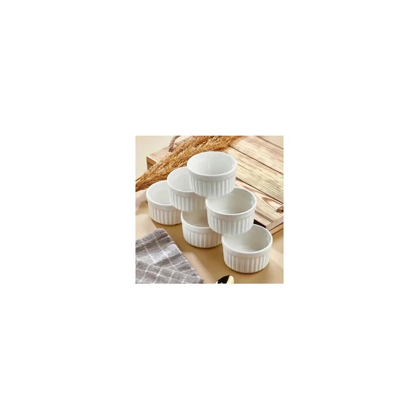 AKILLIELMA- CKR4016 PORSELEN 6CM MİNİ SUFLE REÇELLİK 6 PARÇA ürün görseli 1