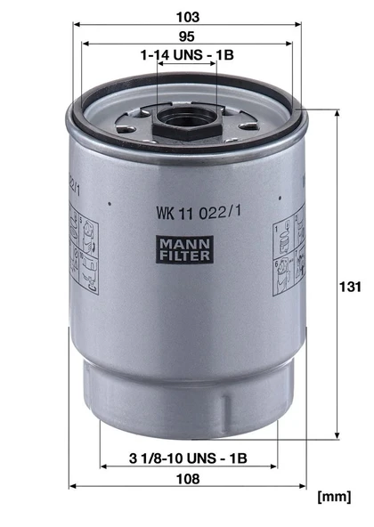 WK 11 022/1 z - Yakıt Filtresi -  MANN FILTER - Resim 2