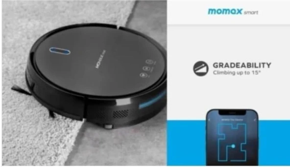 MOMAX Trio-Cleanse RO1SEUD IoT Akıllı Ultraviyole Işık Süpürge ve Mop Robotu KUTUSU AÇIK SIFIR - 3