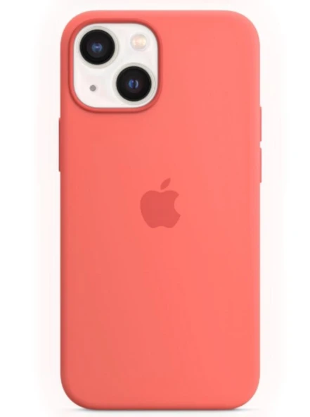 iPhone 13 mini için MagSafe özellikli Silikon Kılıf - Pembe Pomelo ürün görseli