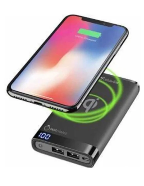 Cellularline FreePower Manta S 8000 Wireless Siyah Powerbank VİTRİN ürün görseli