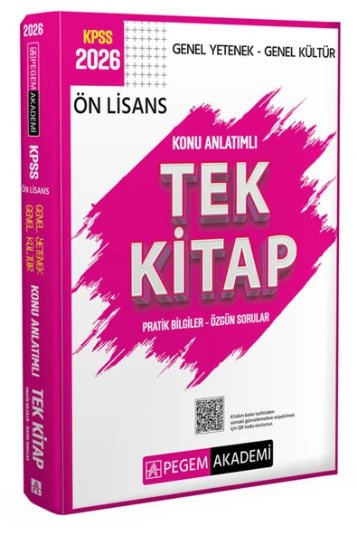 Pegem KPSS Ön Lisans Tek Kitap Konu Anlatımlı Genel Kültür Genel Yetenek ürün görseli 1