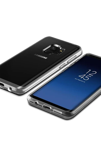VRS Design Galaxy S9 Crystal Bumper Kılıf Steel Silver - Resim 3
