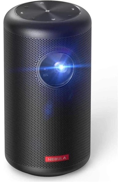 Anker Nebula Capsule II Akıllı Taşınabilir WiFi Kablosuz Projeksiyon Cihazı ve Hoparlör, Siyah