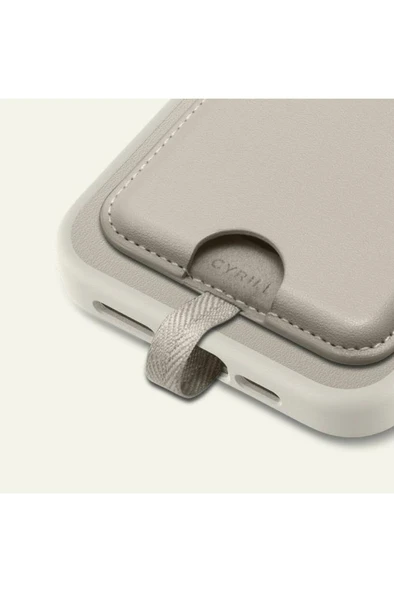 Ciel by CYRILL iPhone için MagSafe özellikli Kartlı Manyetik Cüzdan Kajuk Mag Cream - AFA05260 - Resim 6
