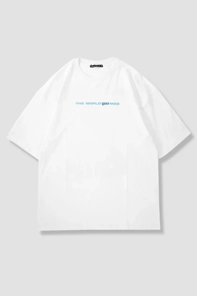 Phobia Sırt Baskılı Beyaz Unisex Oversize Tshirt ürün görseli 1