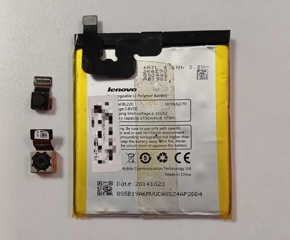 Lenovo S850 batarya . kamera .