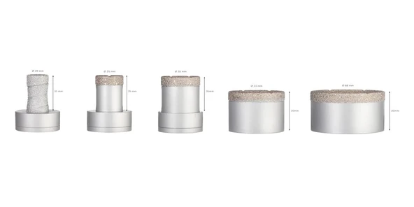 PRO Ceramic dry X-Lock Karot Uç Seti, 5li - 2