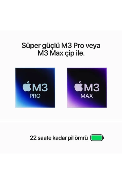 APPLE Macbook Pro M3 Pro 18c Gpu 18gb 512gb Ssd 16 Inç Uzay Siyah Mrw13tu/a KUTUSU AÇIK SIFIR - Resim 4